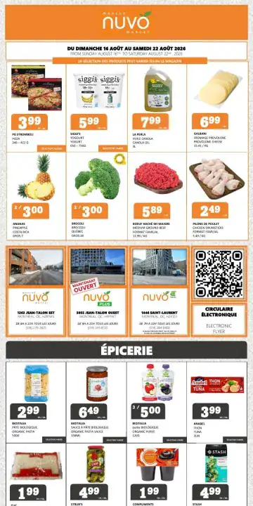 Aperçu de la Circulaire Marché Nuvo du 16 au 22 août 2026