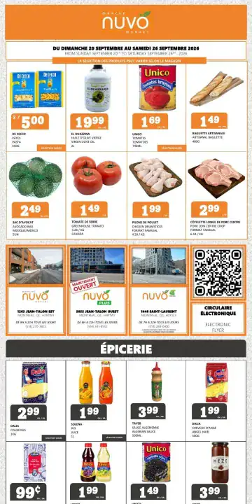 Aperçu de la Circulaire Marché Nuvo du 20 au 26 septembre 2026