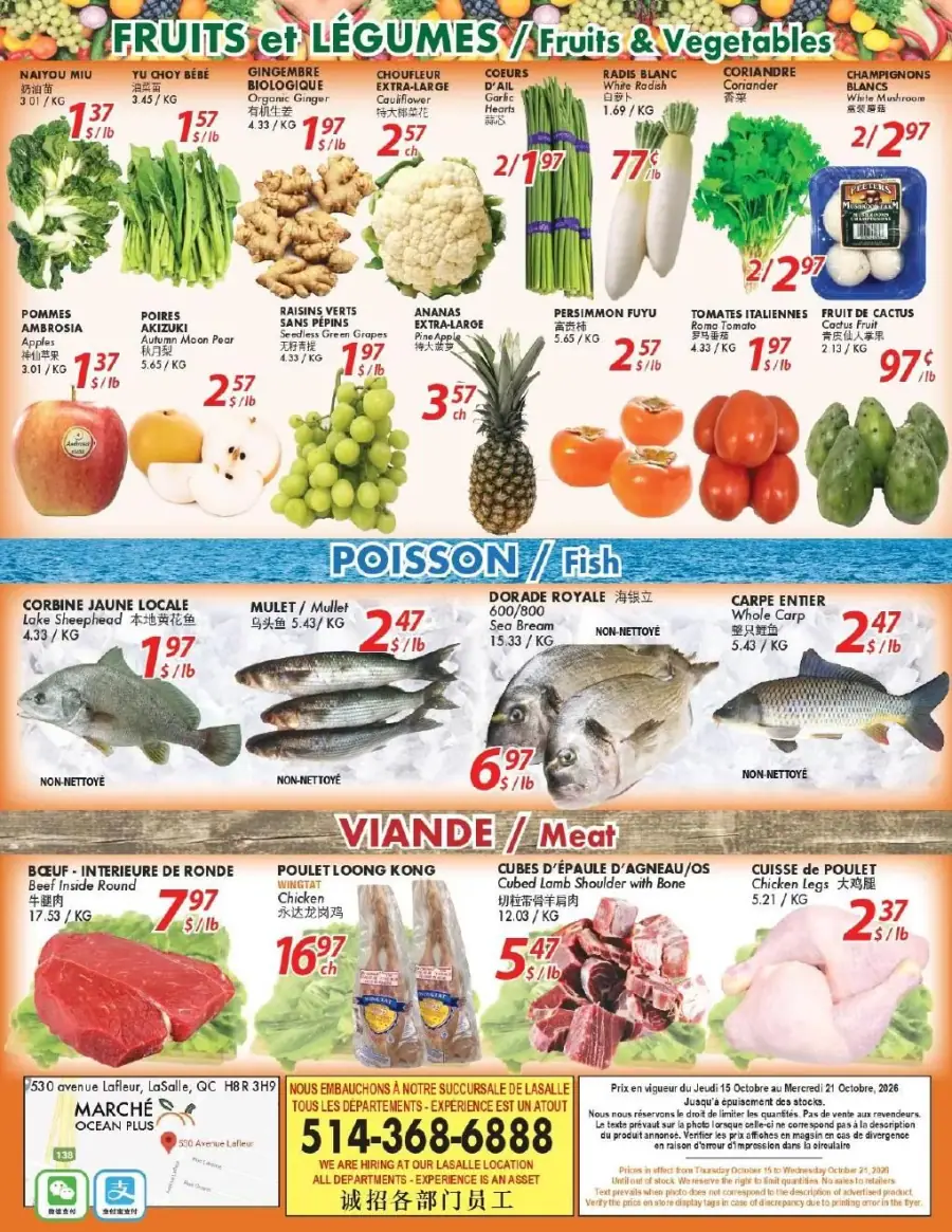 Page 4 du circulaire Marché Ocean Plus.
