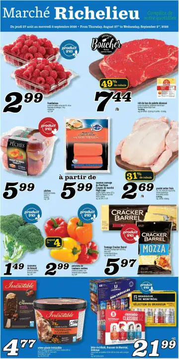 Aperçu de la Circulaire Marché Richelieu du 27 août au 2 septembre 2026