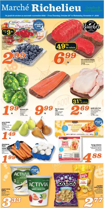 Aperçu de la Circulaire Marché Richelieu du 29 octobre au 4 novembre 2026