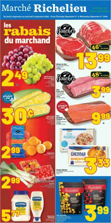 Aperçu de la Circulaire Marché Richelieu du 3 au 9 septembre 2026