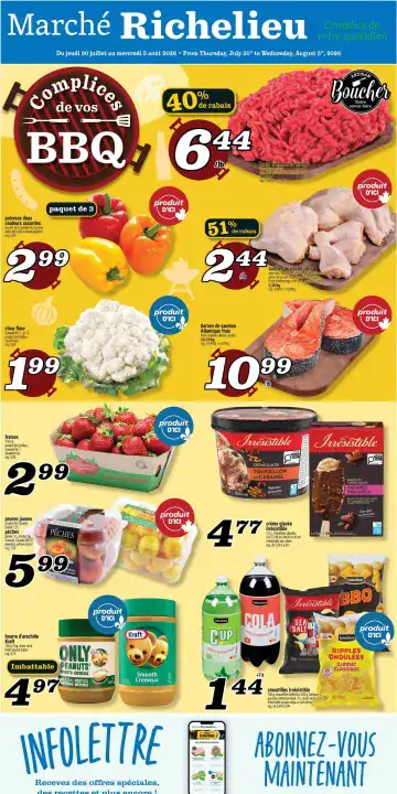 Aperçu de la Circulaire Marché Richelieu du 30 juillet au 5 août 2026