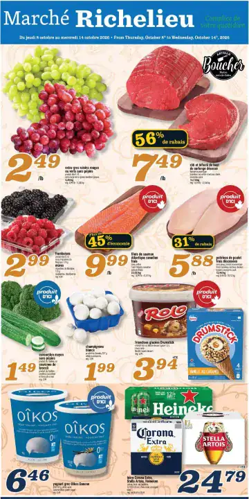 Aperçu de la Circulaire Marché Richelieu du 8 au 14 octobre 2026