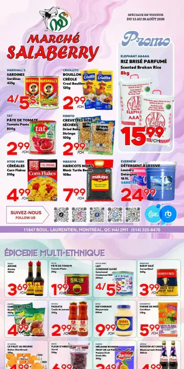 Aperçu de la Circulaire Marché Salaberry du 13 au 26 août 2026