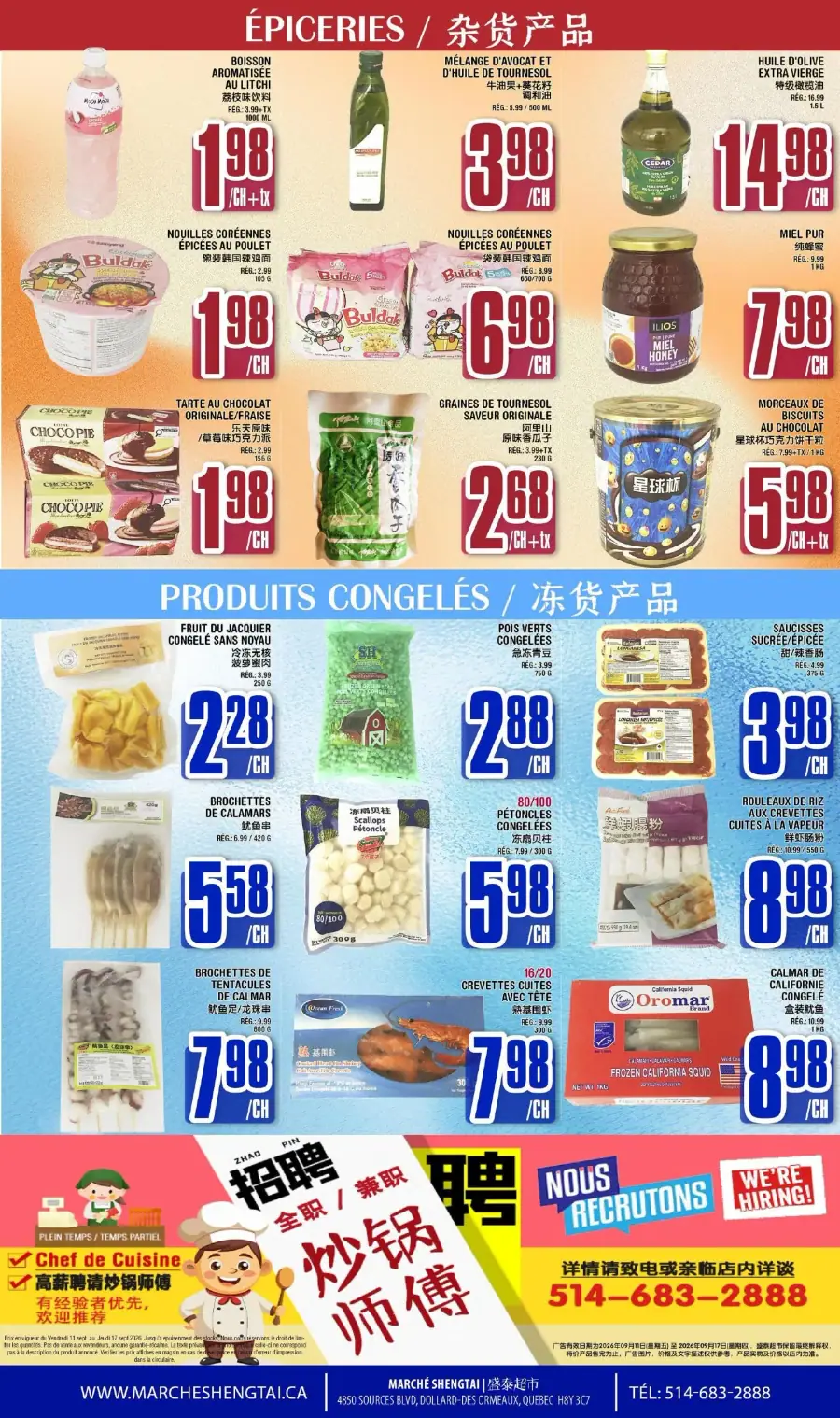 Page 4 du circulaire Marché Sheng Tai.