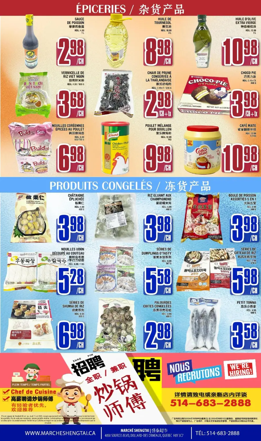 Page 4 du circulaire Marché Sheng Tai.