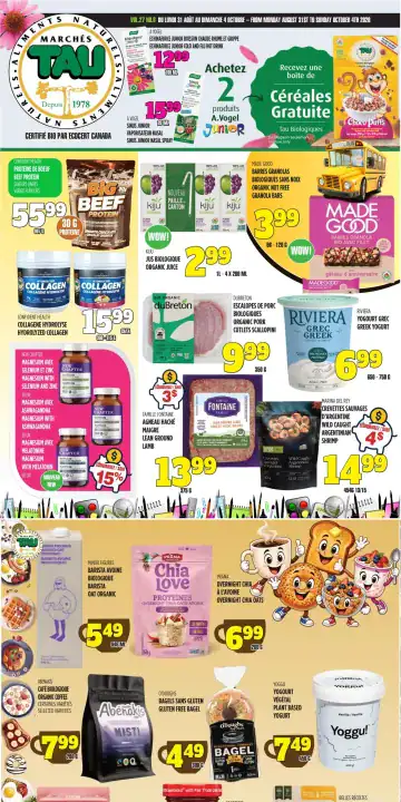 Aperçu de la Circulaire Marchés TAU du 31 août au 4 octobre 2026