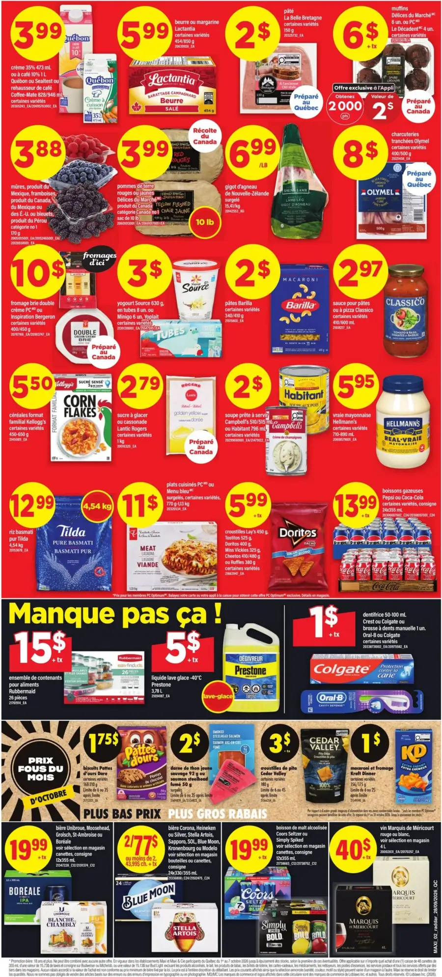 Page 2 du circulaire Maxi.