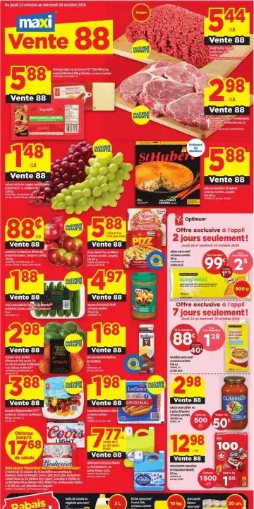 Aperçu de la Circulaire Maxi du 22 au 28 octobre 2026