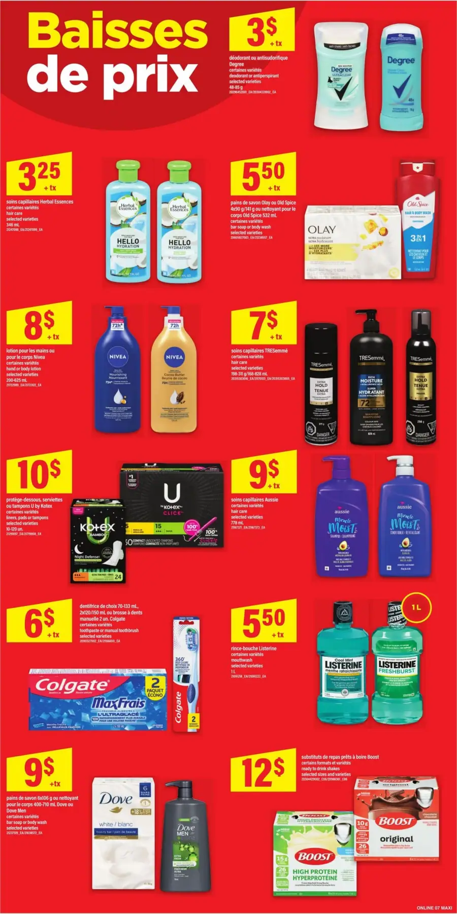 Page 11 du circulaire Maxi.
