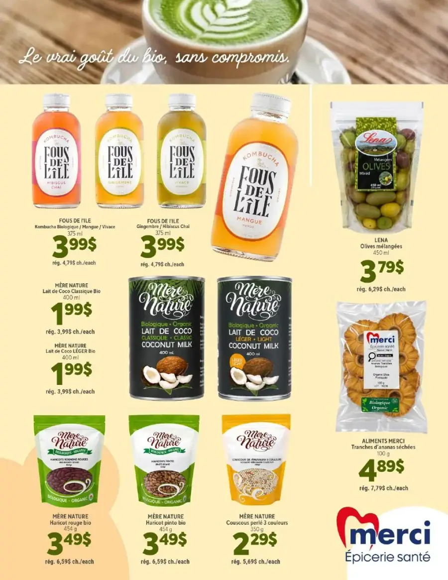 Page 4 du circulaire Merci Épicerie Santé.