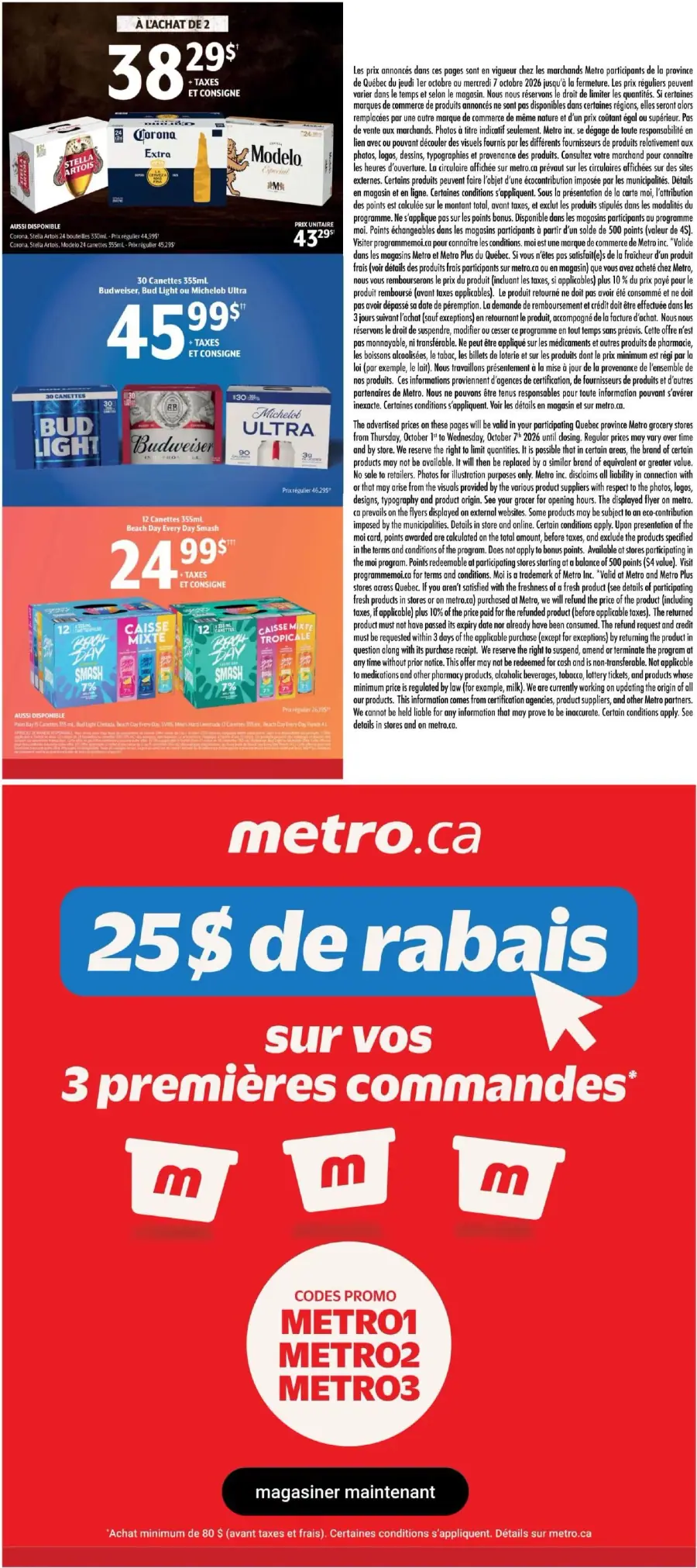 Page 25 du circulaire Metro.
