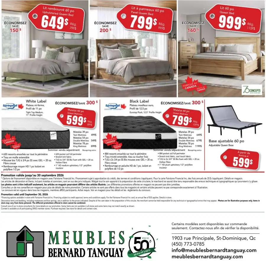Page 4 du circulaire Meubles Bernard Tanguay.