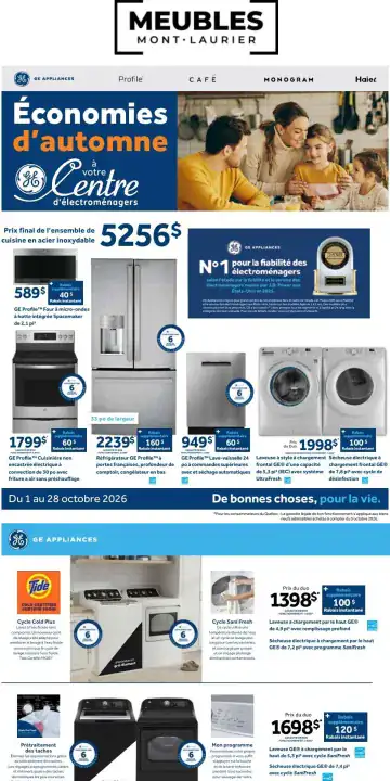 Aperçu de la Circulaire Meubles Mont-Laurier du 1 au 28 octobre 2026