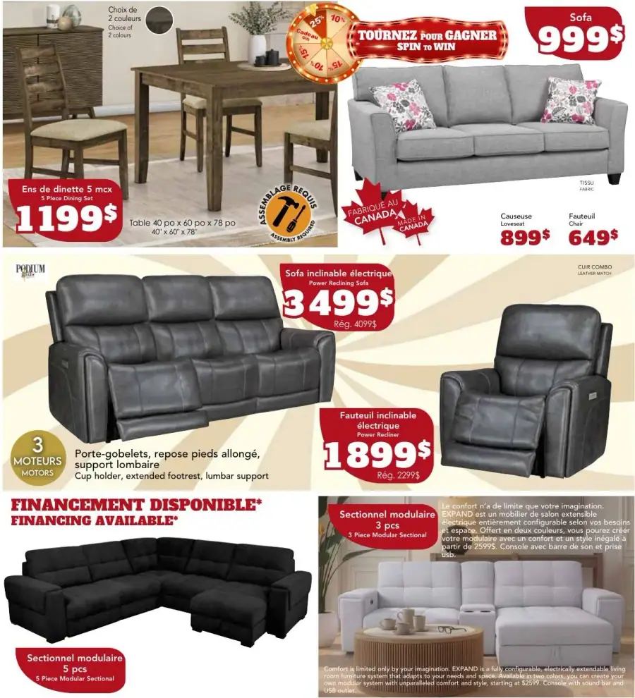 Page 7 du circulaire Meubles Mont-Laurier.
