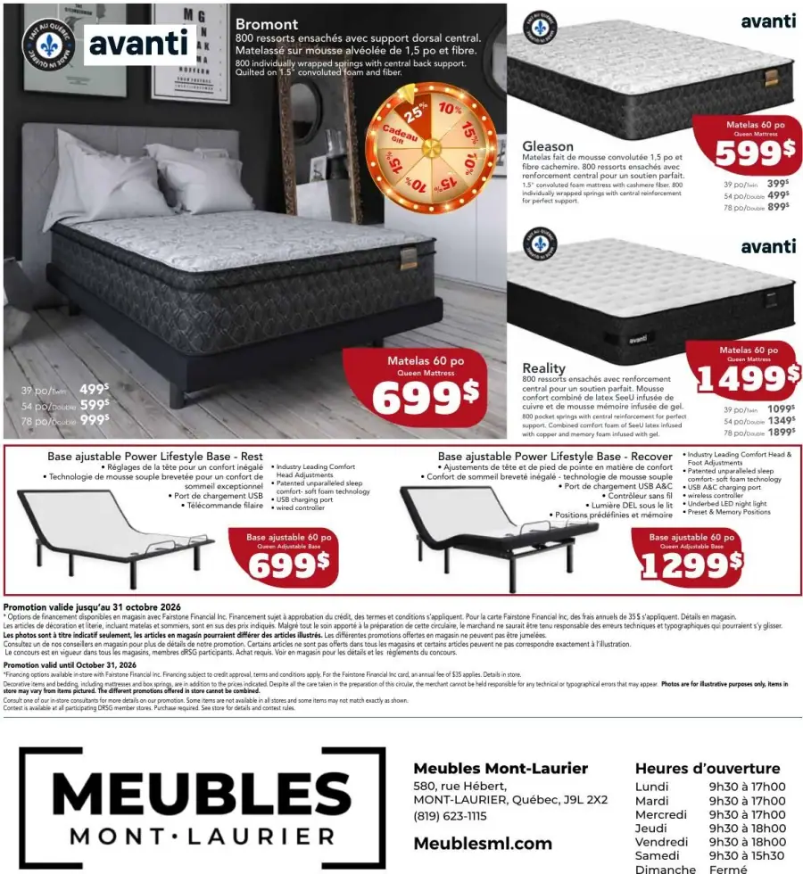 Page 8 du circulaire Meubles Mont-Laurier.