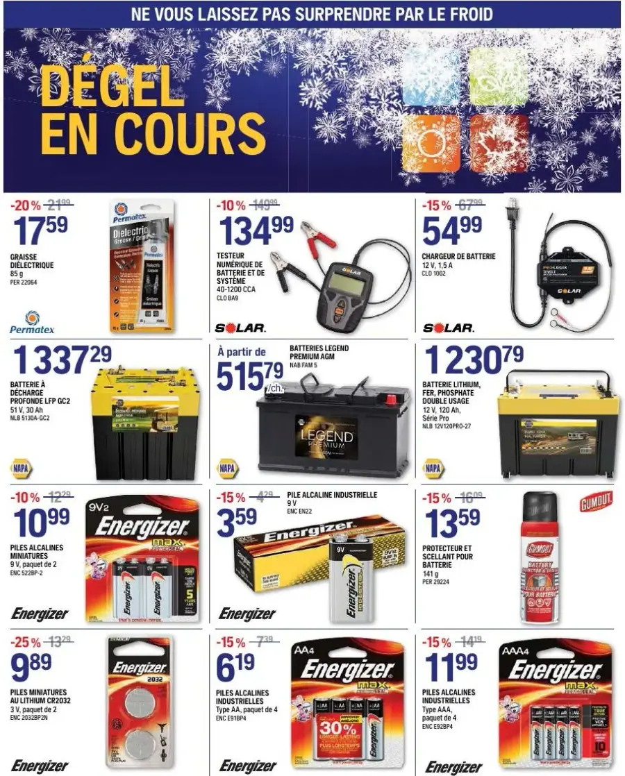 Page 2 du circulaire NAPA pièces d'autos.