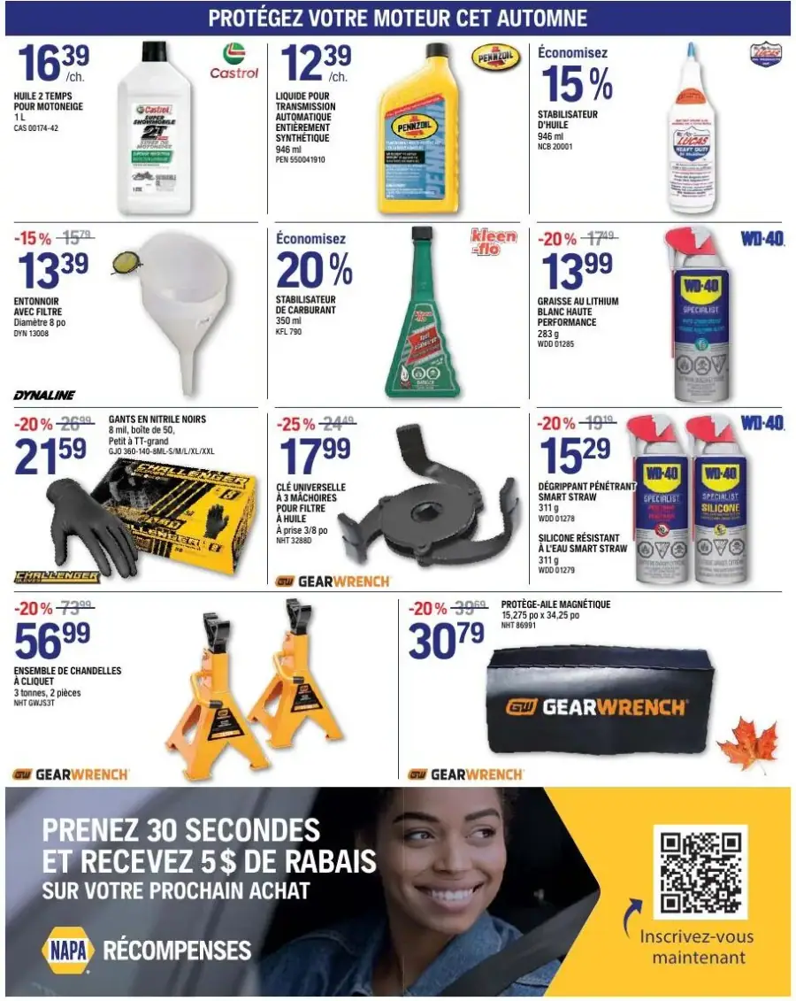Page 4 du circulaire NAPA pièces d'autos.