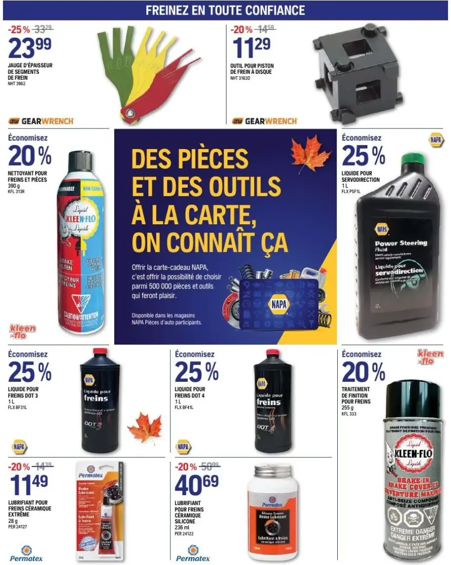 Page 6 du circulaire NAPA pièces d'autos.