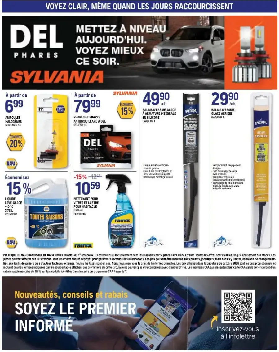 Page 8 du circulaire NAPA pièces d'autos.
