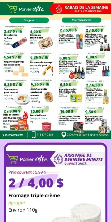 Aperçu de la Circulaire Panier Extra du 1 au 7 octobre 2026