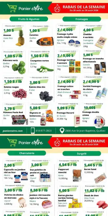 Aperçu de la Circulaire Panier Extra du 20 au 26 août 2026
