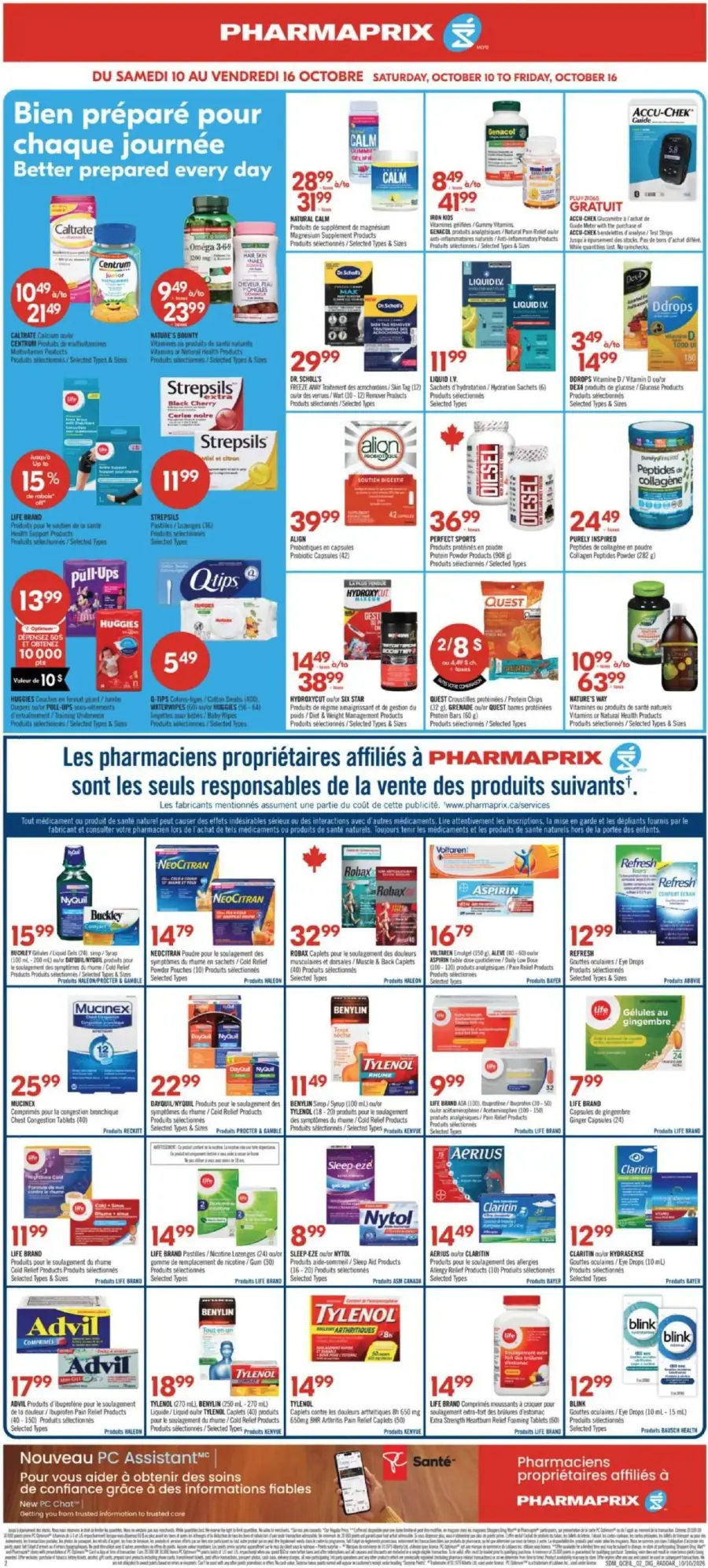 Page 4 du circulaire Pharmaprix.