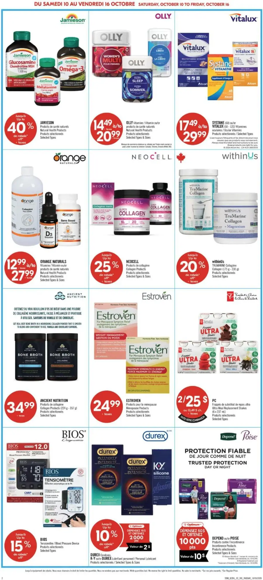 Page 15 du circulaire Pharmaprix.