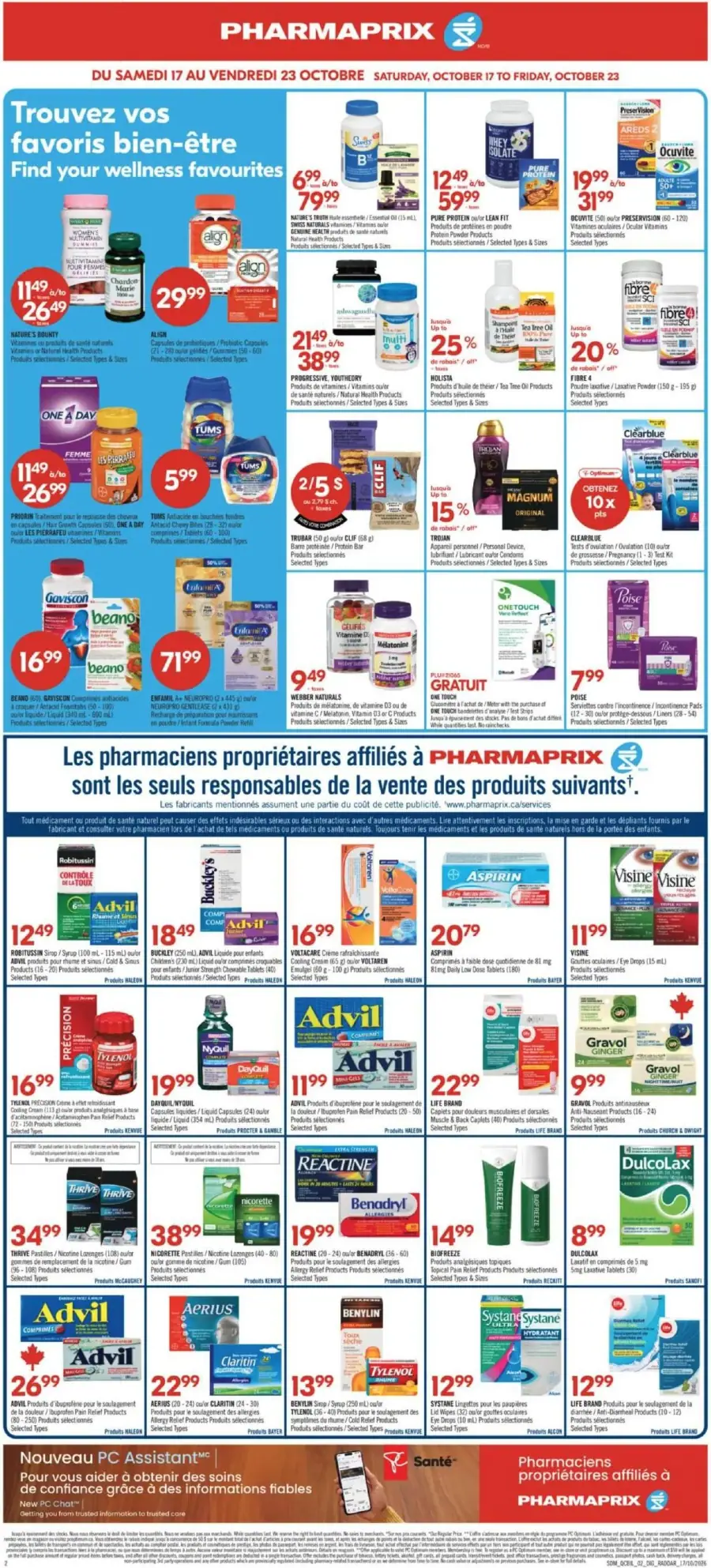 Page 4 du circulaire Pharmaprix.