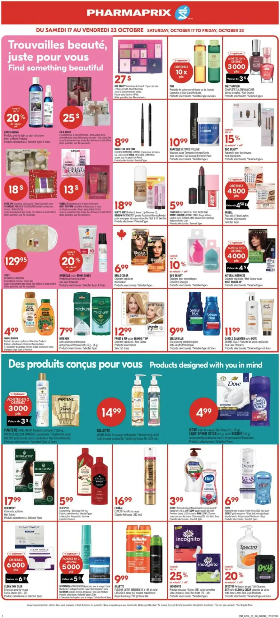 Page 19 du circulaire Pharmaprix.