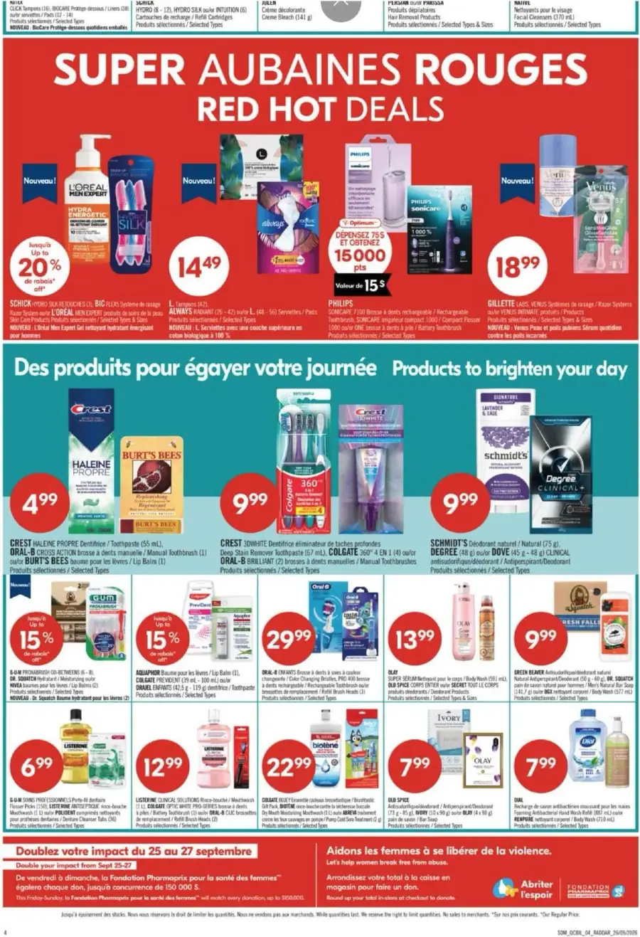Page 9 du circulaire Pharmaprix.