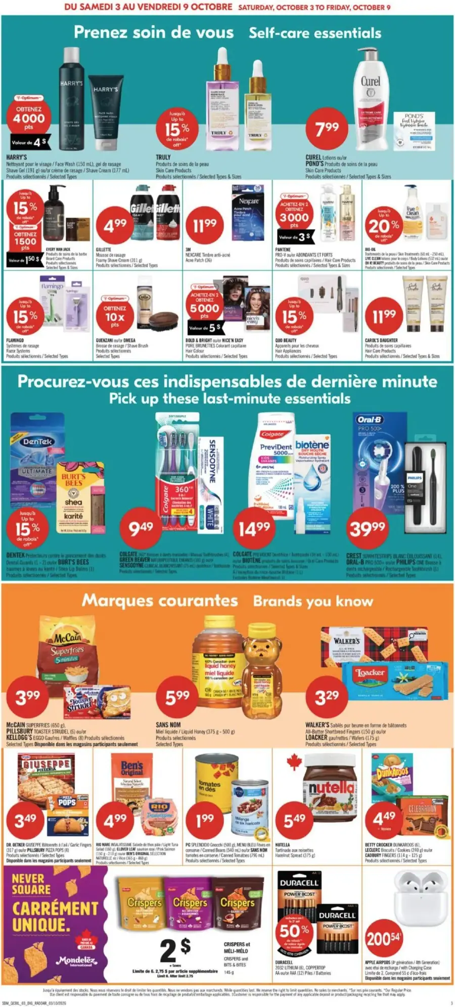 Page 19 du circulaire Pharmaprix.