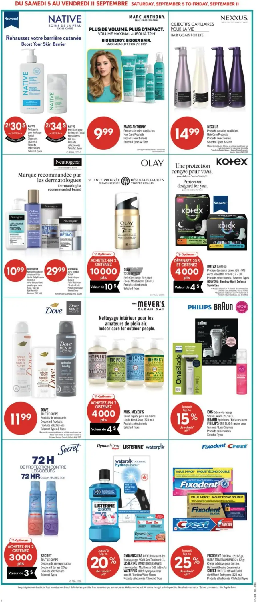 Page 14 du circulaire Pharmaprix.