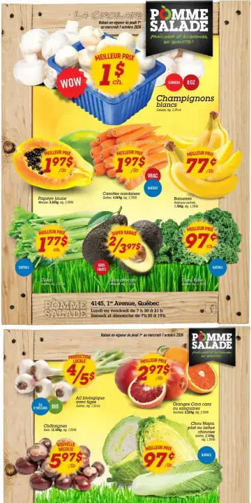 Aperçu de la Circulaire Pomme Salade du 1 au 7 octobre 2026