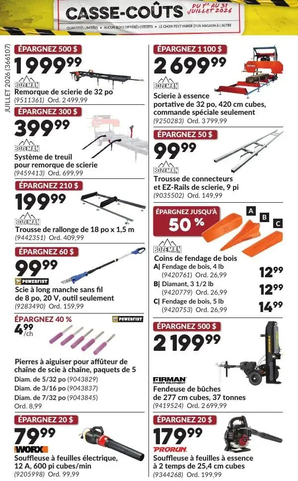 Page 27 du circulaire Princess Auto.