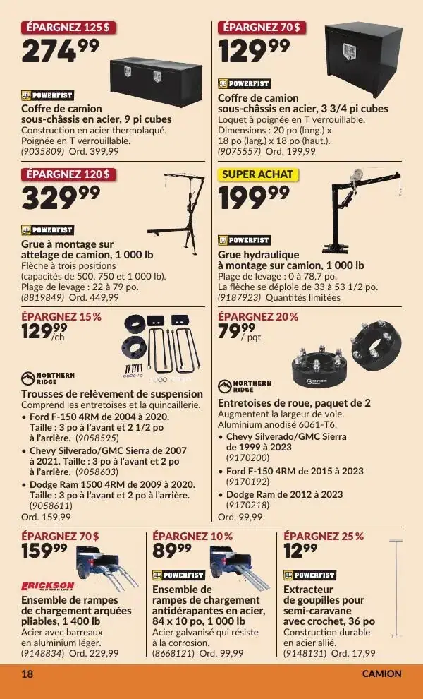 Page 23 du circulaire Princess Auto.