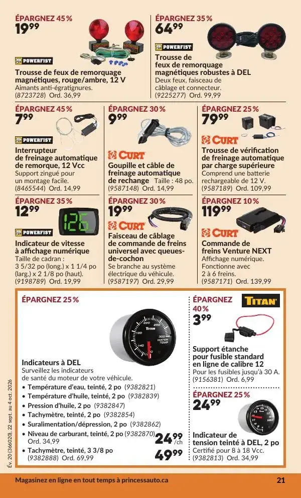 Page 26 du circulaire Princess Auto.