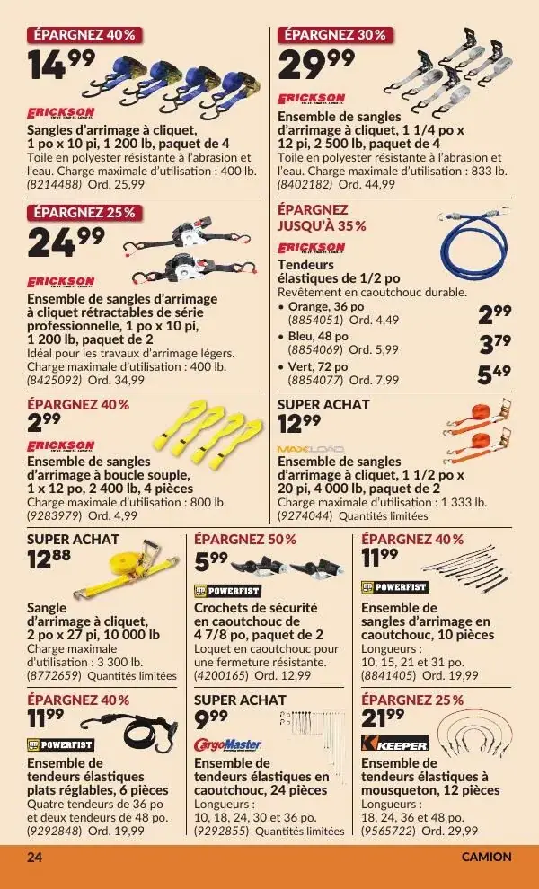 Page 29 du circulaire Princess Auto.