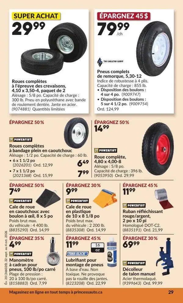 Page 34 du circulaire Princess Auto.
