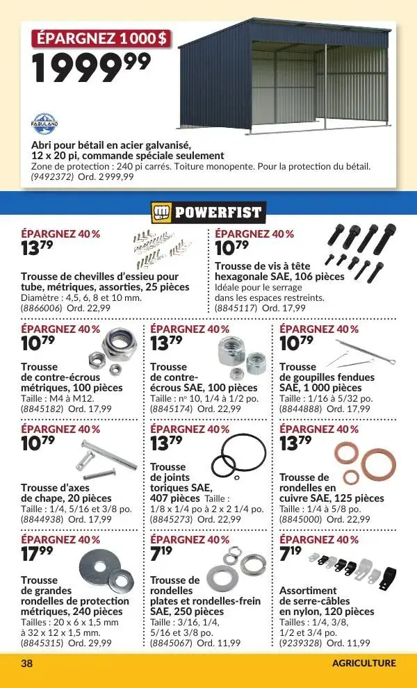 Page 43 du circulaire Princess Auto.
