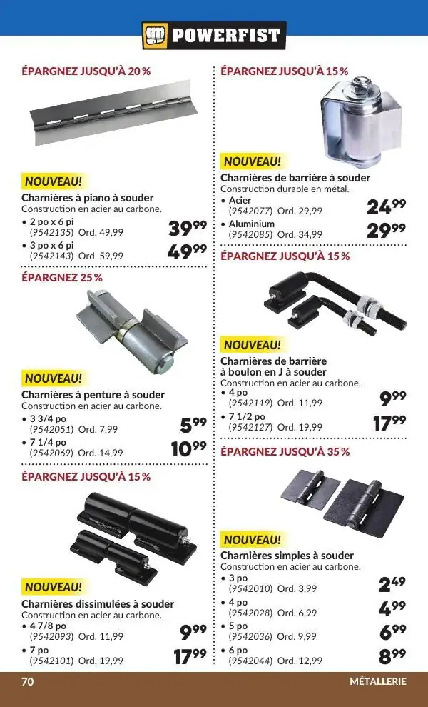 Page 75 du circulaire Princess Auto.