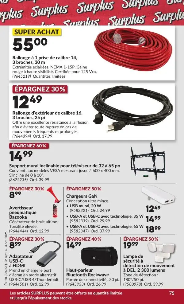 Page 80 du circulaire Princess Auto.