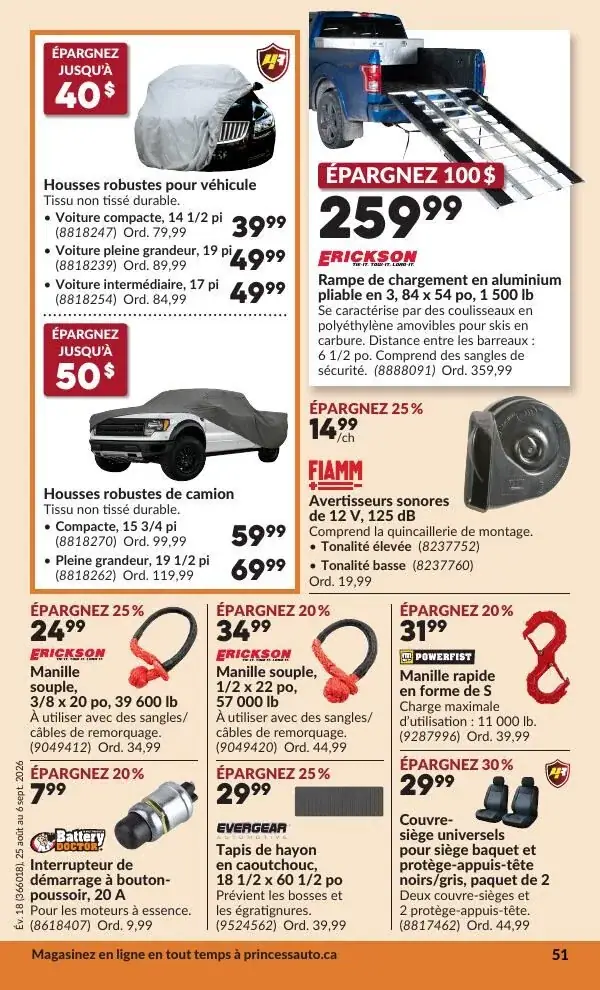 Page 54 du circulaire Princess Auto.