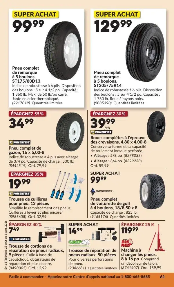 Page 64 du circulaire Princess Auto.