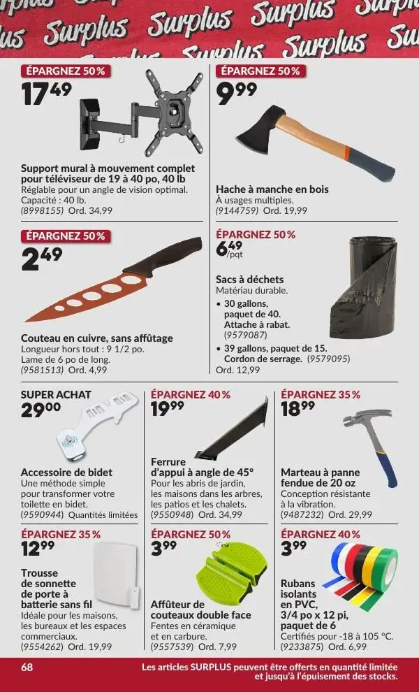 Page 73 du circulaire Princess Auto.