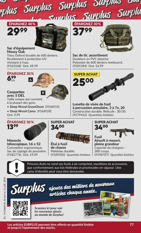 Page 82 du circulaire Princess Auto.