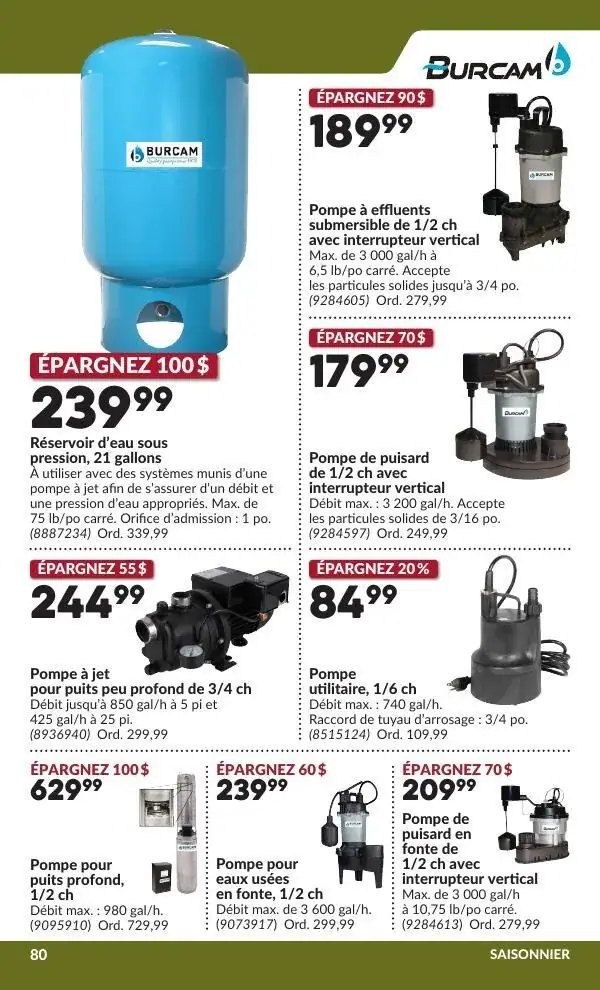 Page 85 du circulaire Princess Auto.