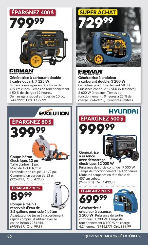Page 91 du circulaire Princess Auto.
