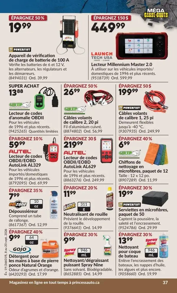 Page 40 du circulaire Princess Auto.